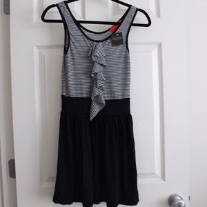 Black & White Ruffle Stripe Dress (Brand New)